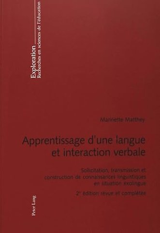 Apprentissage d'une langue et interaction verbale