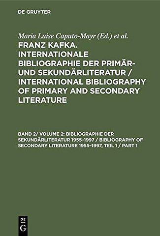Bibliographie der Sekundärliteratur 1955–1997 / Bibliography of Secondary Literature 1955–1997