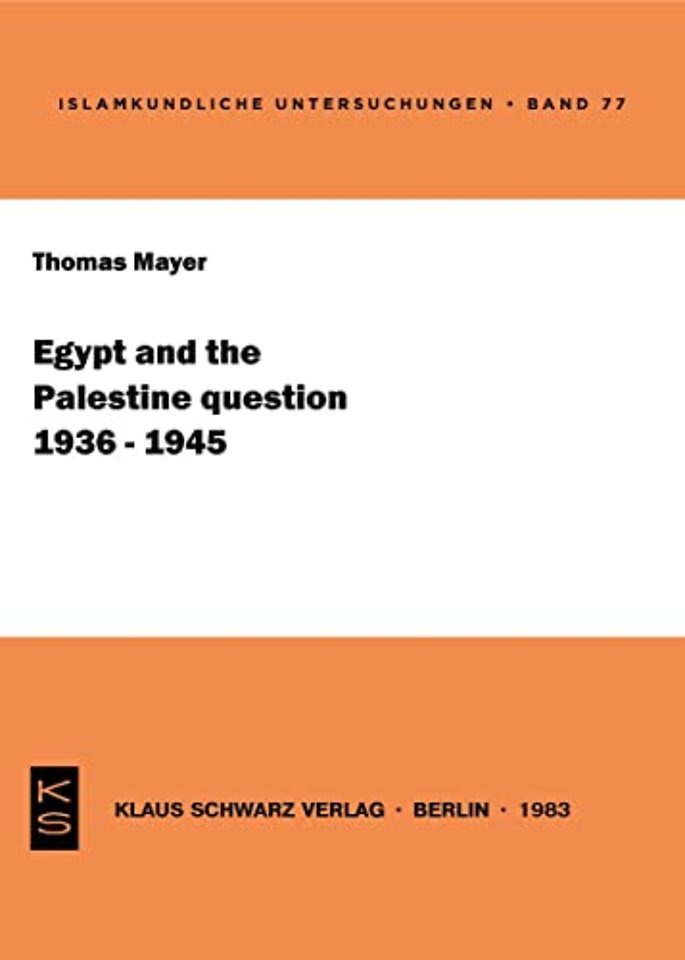Egypt and the Palestine question (1936–1945)