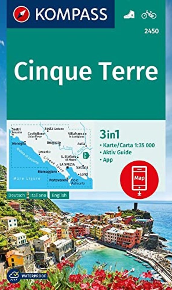Hiking map 2450 Cinque Terre 1:35,000