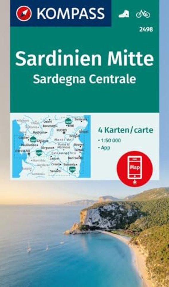 Hiking Map Set 2498 Central Sardinia / Sardegna Centrale (4 maps) 1:50,000