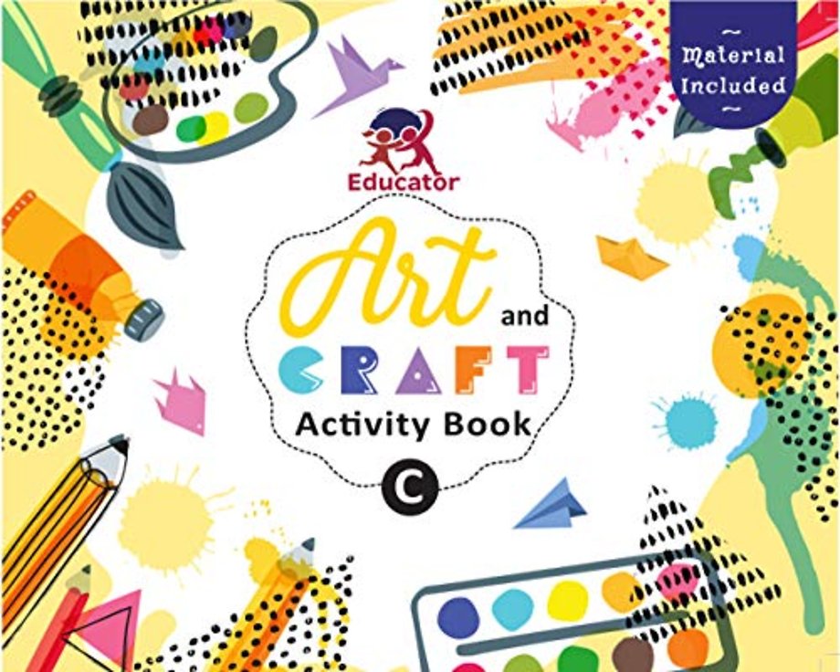 Art and Craft Activity Book C for 3-4 Year Old Kids with Free Craft Material