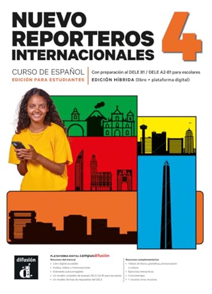 Nuevo Reporteros int. 4 Ed. híbrida estudiantes / druk 1