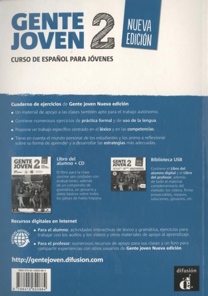 Gente joven 2 - Cuaderno de ejercicios A1-A2 Cuaderno de ejercicios