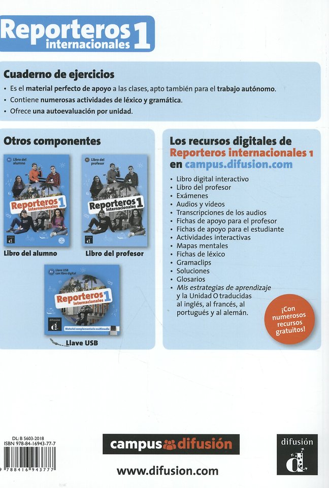 Reporteros Internacionales 1 - Cuaderno de ejercicios A1 Cuaderno de ejercicios
