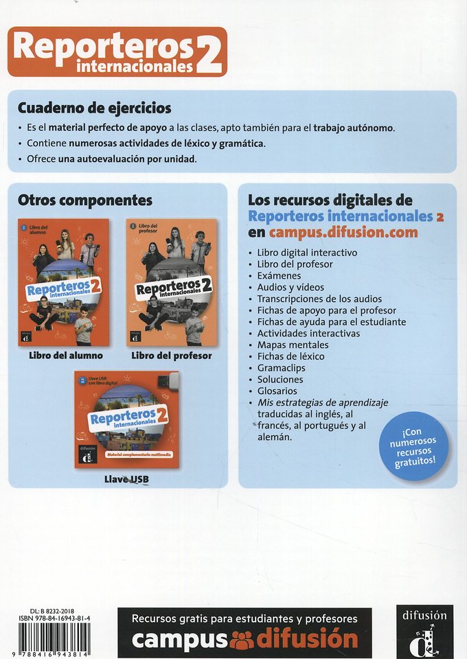 Reporteros Internacionales 2 - Cuaderno de ejercicios A1.2 Cuaderno de ejercicios