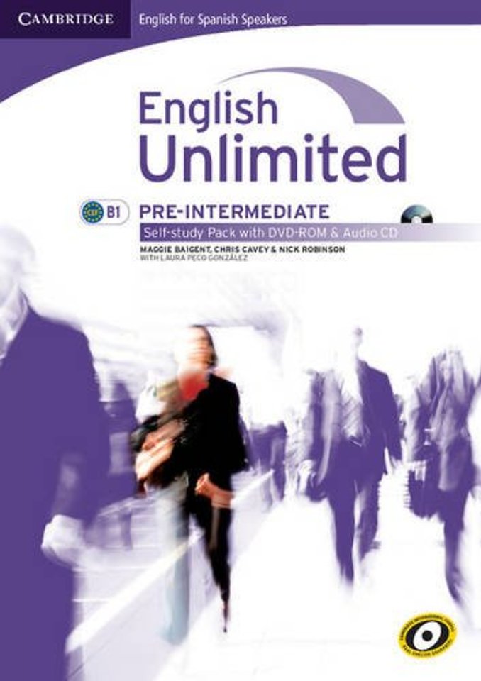 English Unlimited for Spanish Speakers Pre-intermediate Self-study Pack (Workbook with DVD-ROM and Audio CD)