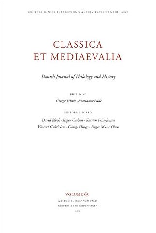 Classica et Mediaevalia Volume 63