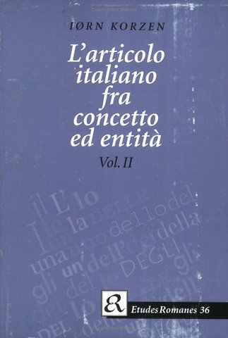 L'articolo italiano fra concetto ed entita