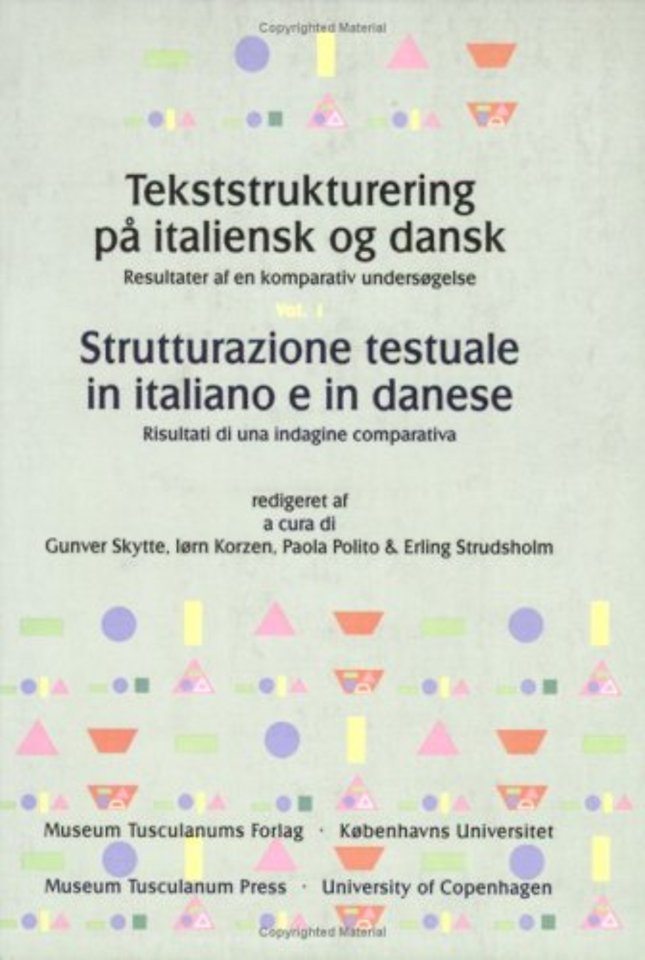 Tekststrukturering pa italiensk og dansk / Strutturazione testuale in italiano e in danese -- 3-Volume Set