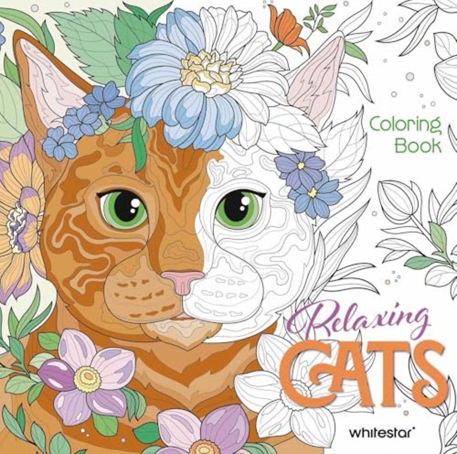 Relaxing Cats Colouring Book