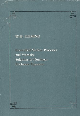 Controlled Markov processes and viscosity solutions of nonlinear evolution