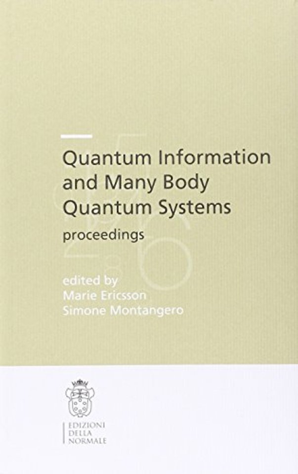 Quantum Information and Many Body Quantum Systems