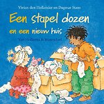 Een stapel dozen en een nieuw huis