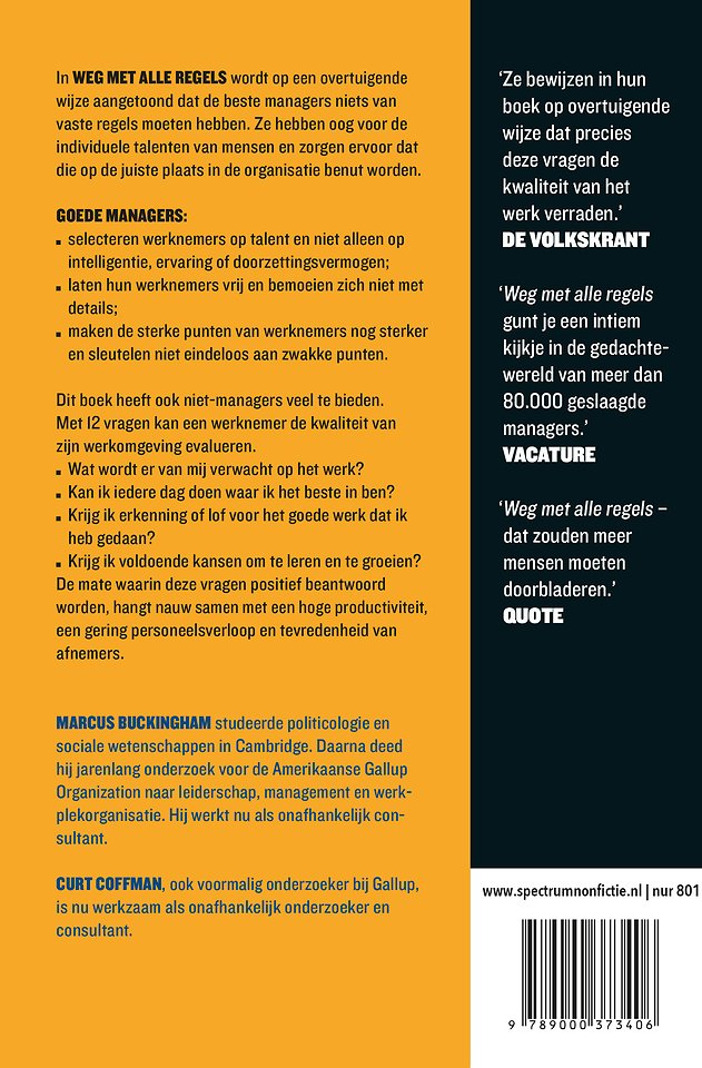 Weg met alle regels