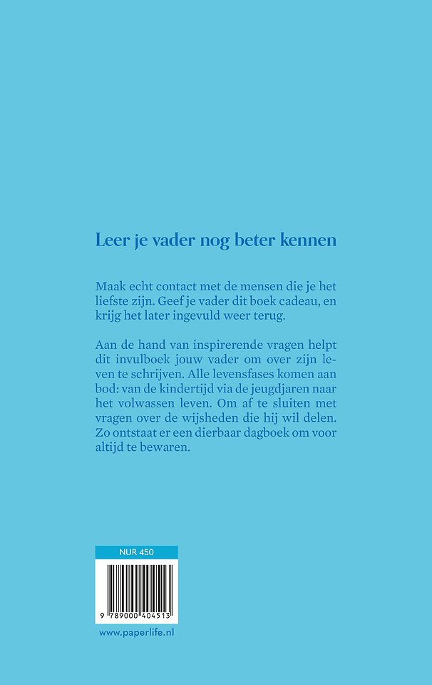 Papa, ik wil graag alles over je weten
