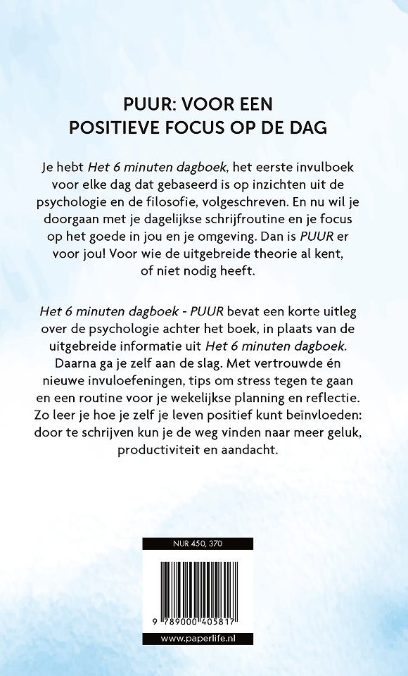 Het 6 minuten dagboek PUUR - wolken editie