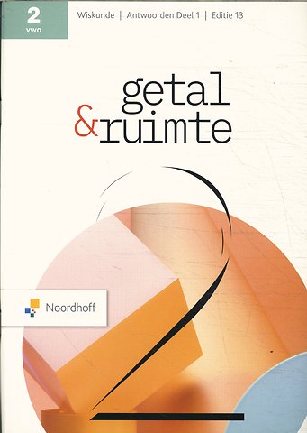 Getal & Ruimte 2 vwo Antwoordenboek deel 1