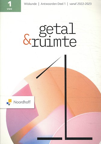 Getal en Ruimte 1 vwo wiskunde antwoordenboek deel 1