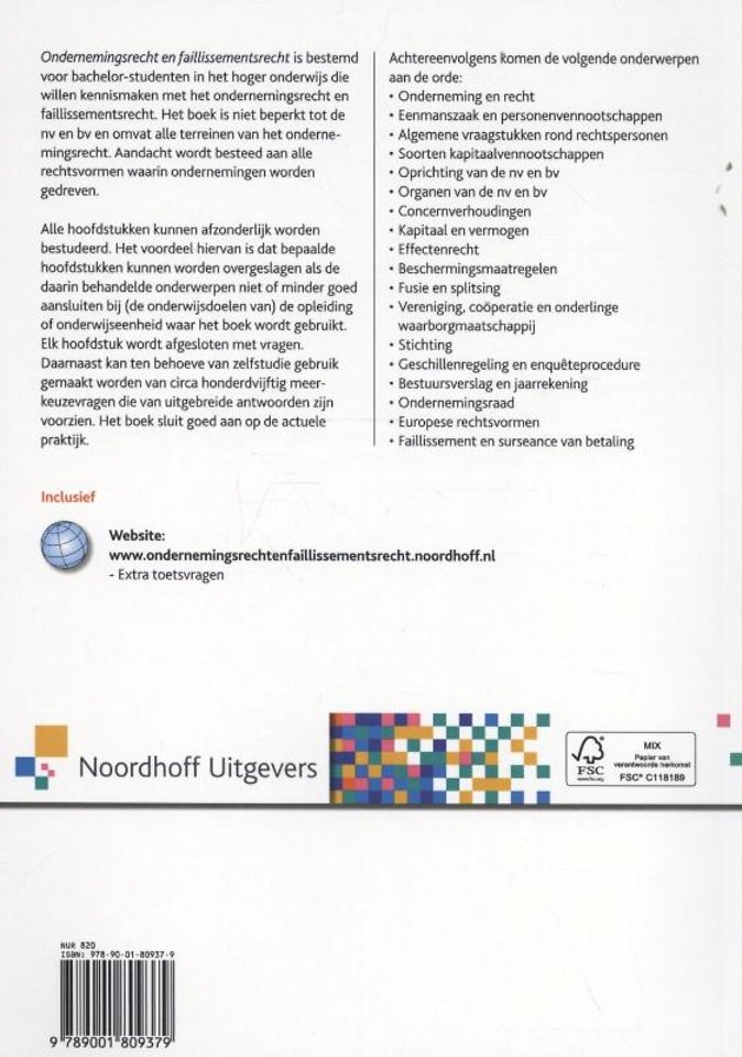 Ondernemingsrecht en faillissementsrecht