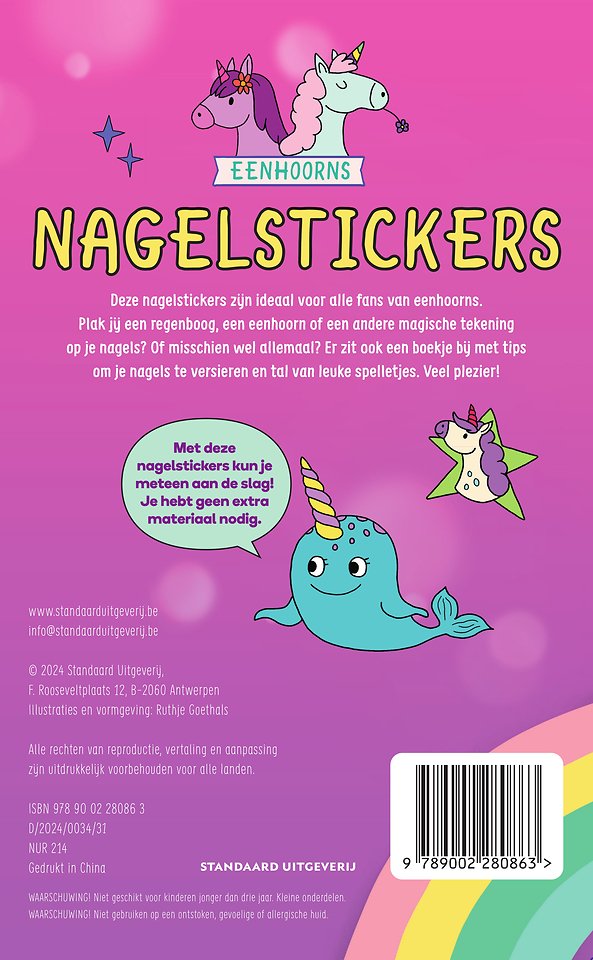 Nagelstickers Eenhoorns