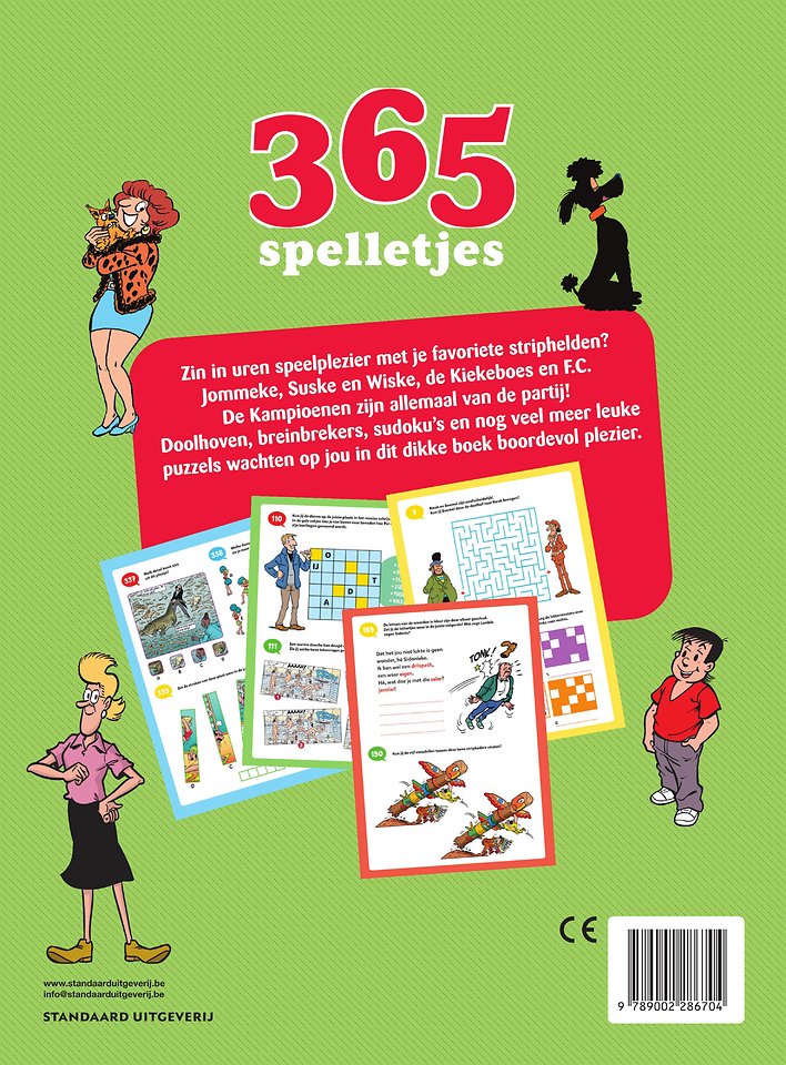 365 spelletjes met al jouw favoriete stripfiguren