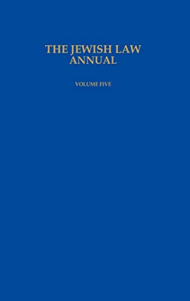 Jewish Law Annual Volume 5