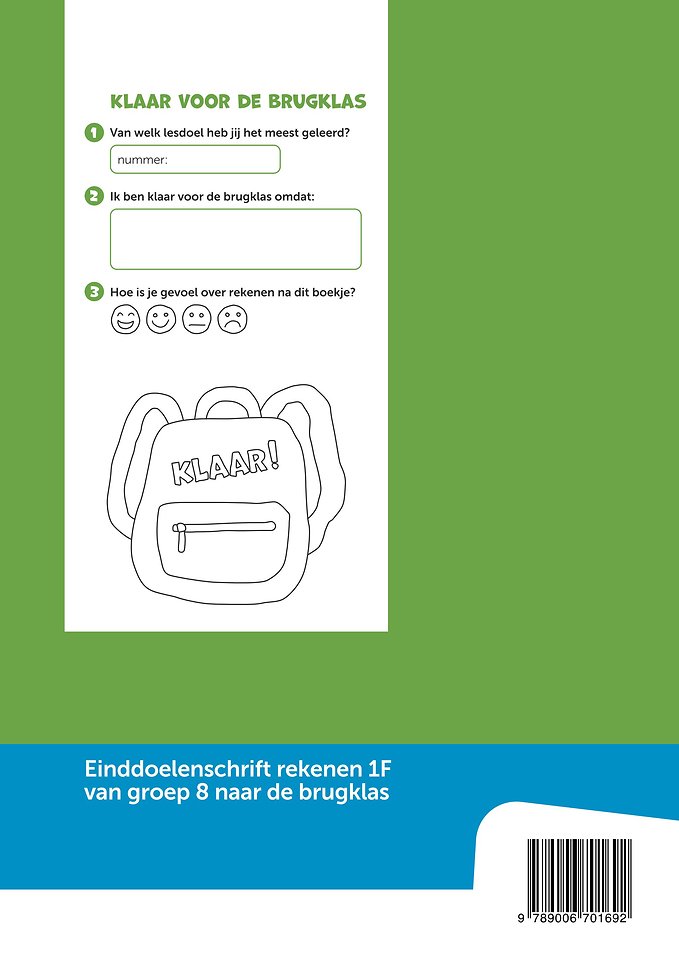 Einddoelenschrift rekenen groep 8 1F - Klaar voor de start ( van groep 8 naar het VO 1F)(set a 5 ex)