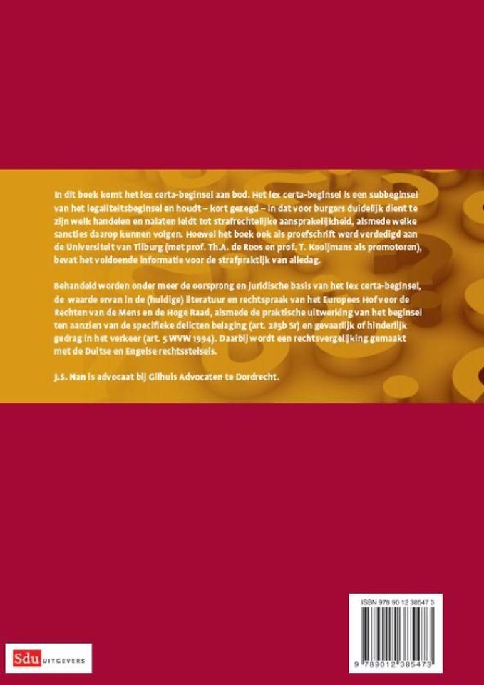 Het lex certa-beginsel