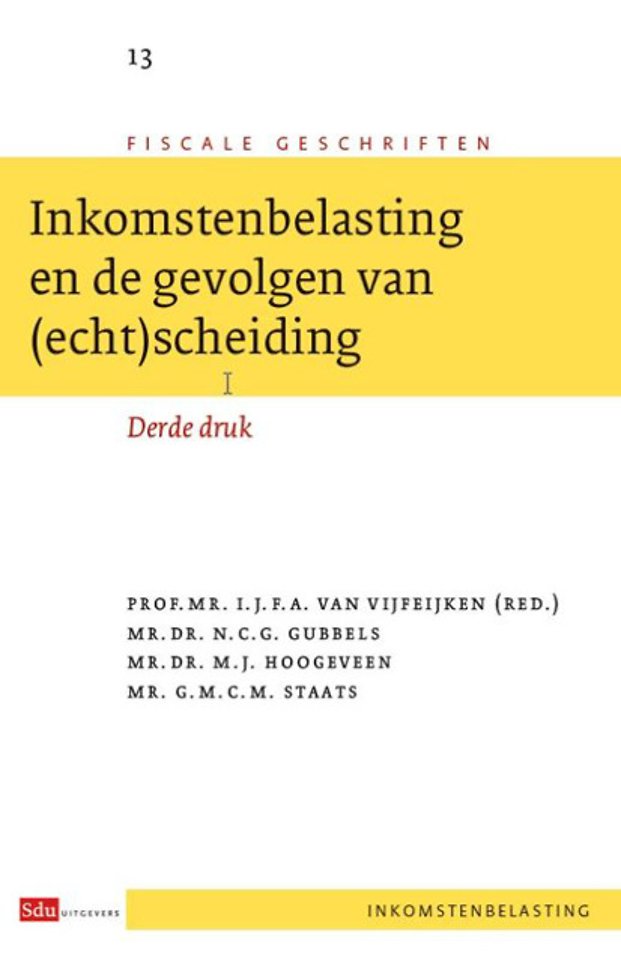 Inkomstenbelasting en de gevolgen van (echt)scheiding Inkomstenbelasting en de gevolgen van (echt)scheiding