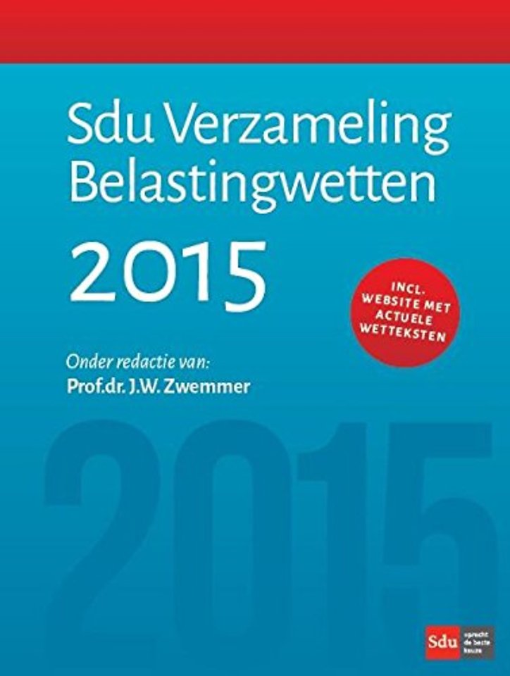 Sdu Verzameling Belastingwetten 2015