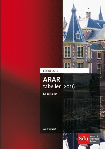 ARAR tabellen juli-december 2016