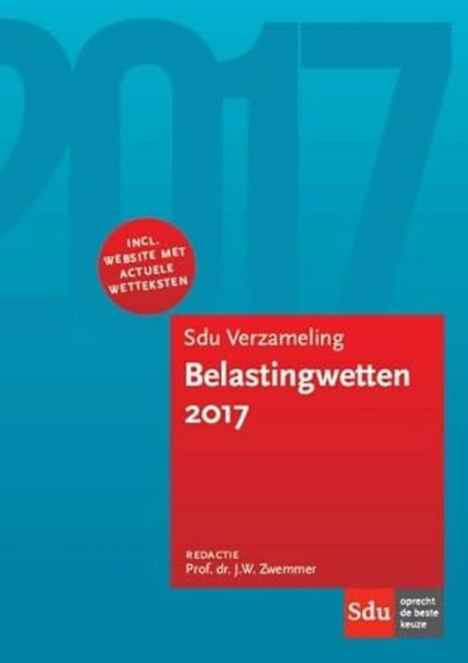 Sdu Verzameling Belastingwetten 2017