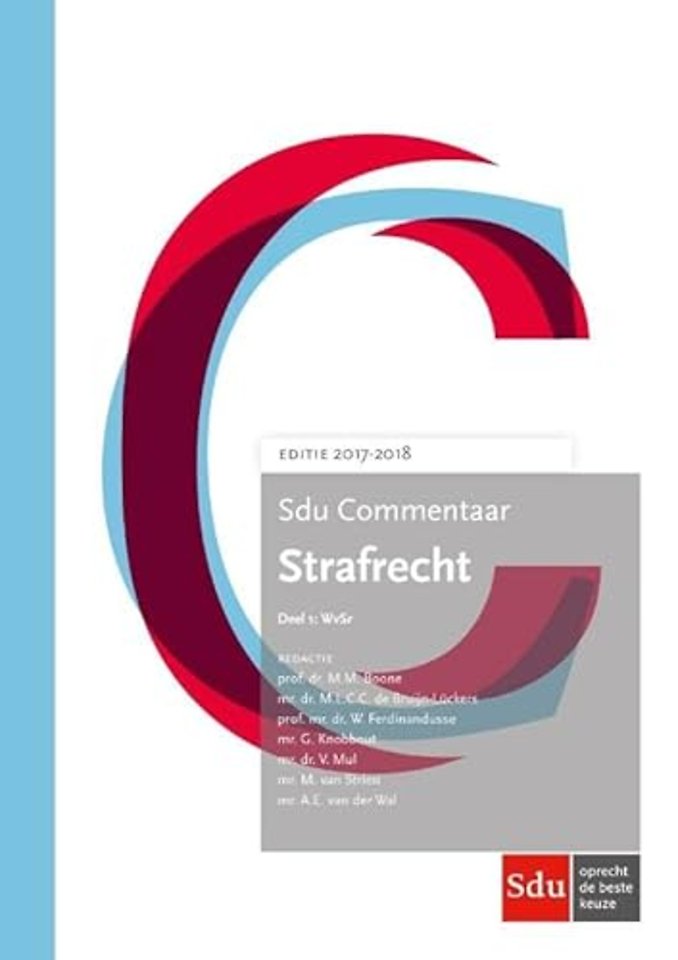 Sdu Commentaar Strafrecht Editie 2017-2018
