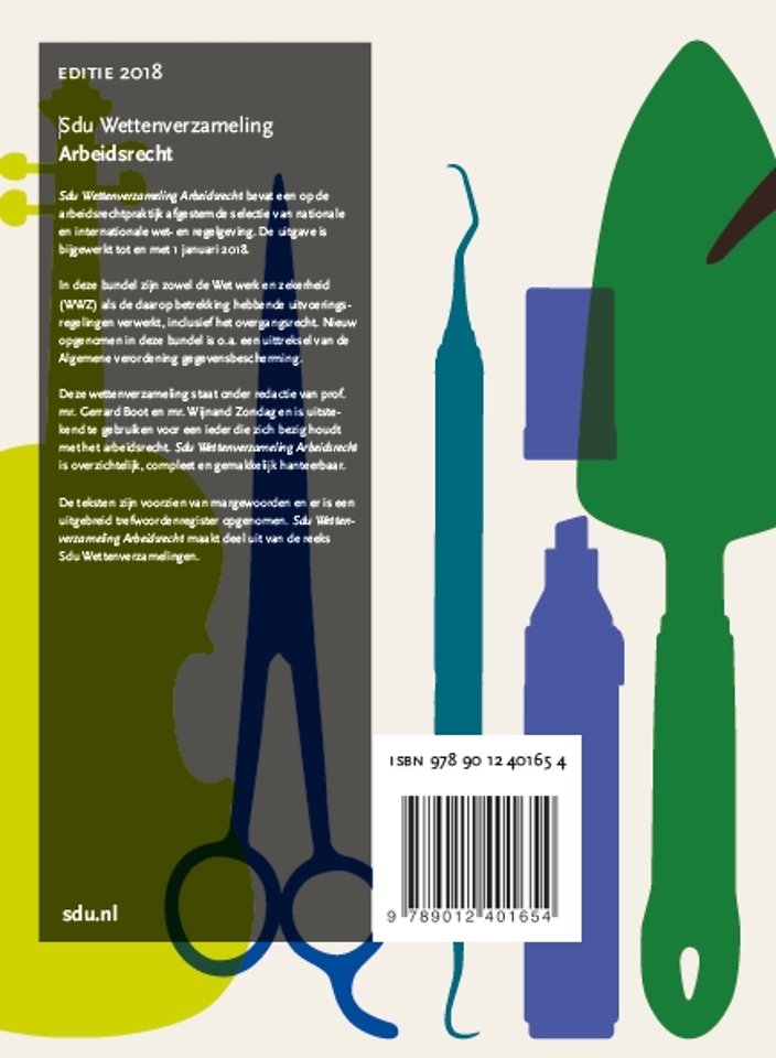 Sdu Wettenverzameling Arbeidsrecht 2018