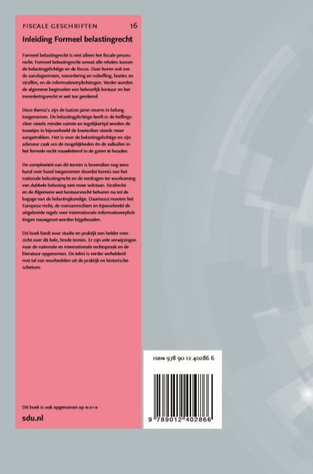 Inleiding Formeel belastingrecht