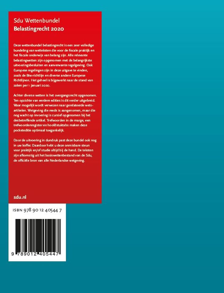 Sdu Wettenbundel Belastingrecht