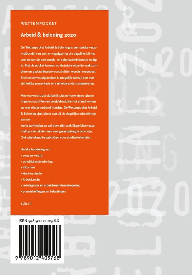 Wettenpocket Arbeid & beloning 2020