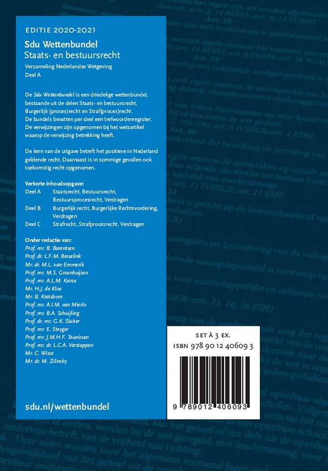 Sdu Wettenbundel 2020-2021 (vh Blauwe VNW)