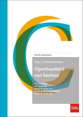 Sdu Commentaar Openbaarheid van Bestuur - Editie 2020-2021