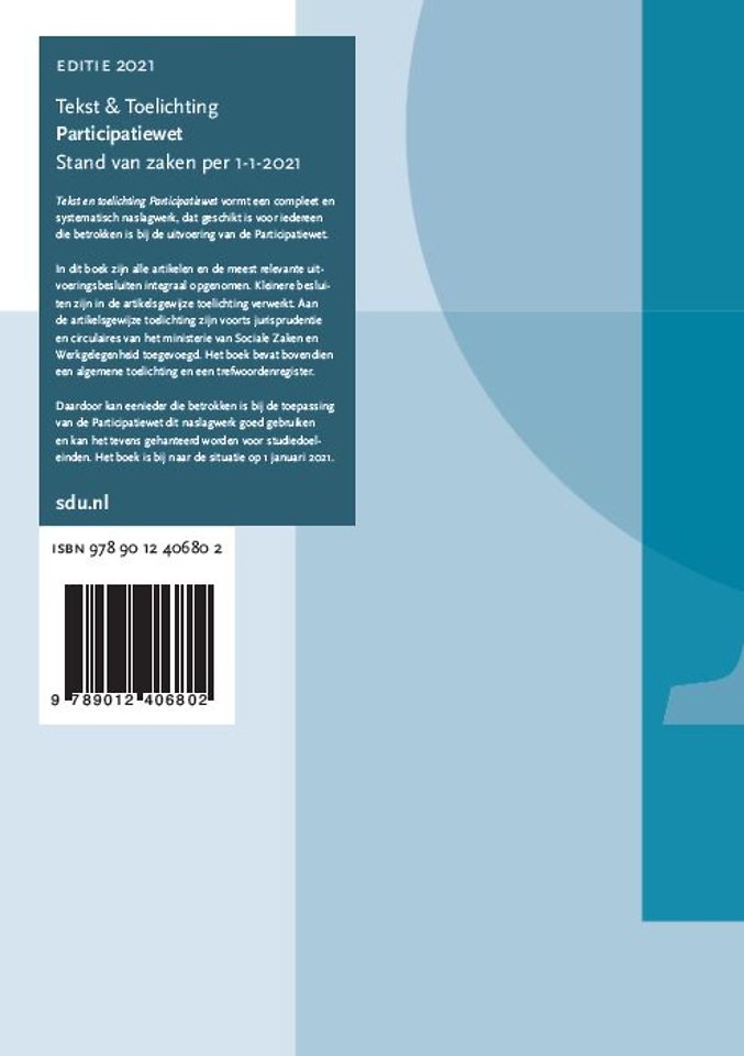 Tekst & Toelichting Participatiewet. Editie 2021