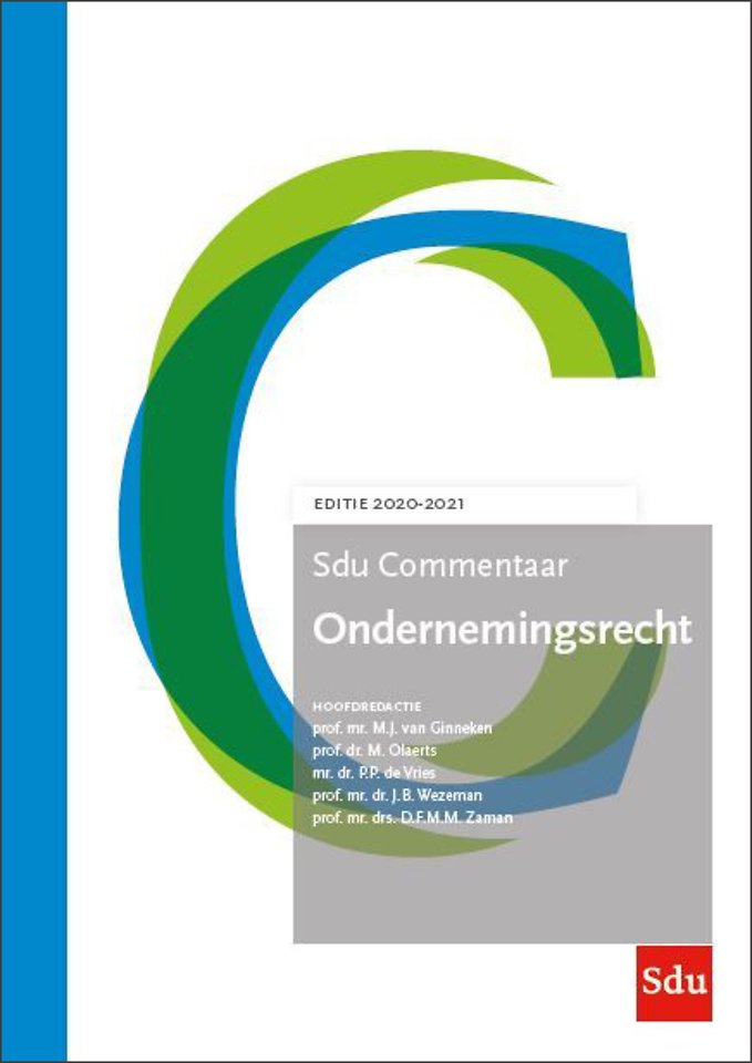 Sdu Commentaar Ondernemingsrecht. Editie 2020-2021 Sdu Commentaar Ondernemingsrecht. Editie 2020-2021