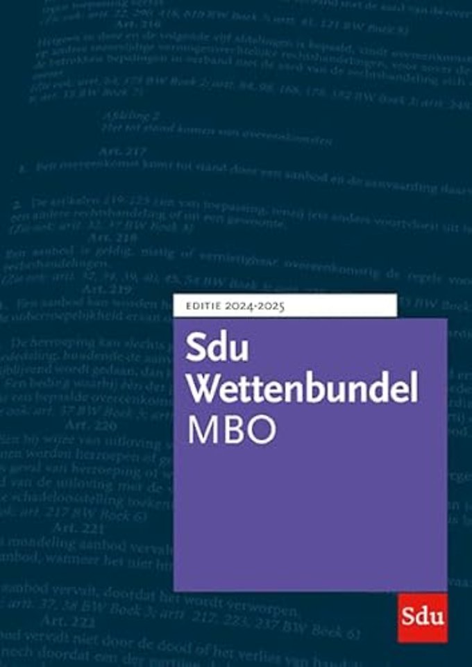 Sdu Wettenbundel MBO - Editie 2024-2025