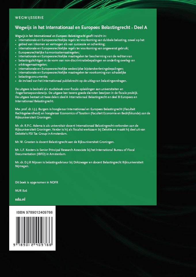 Wegwijs in het Internationaal en Europees Belastingrecht - deel A