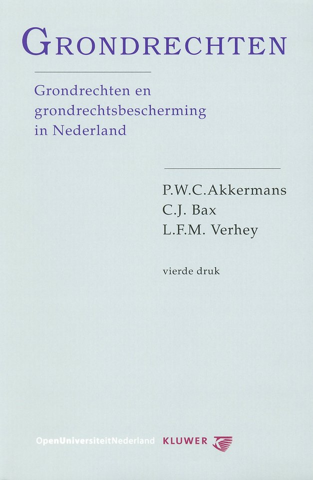 Grondrechten Door P W C Akkermans Managementboek Nl