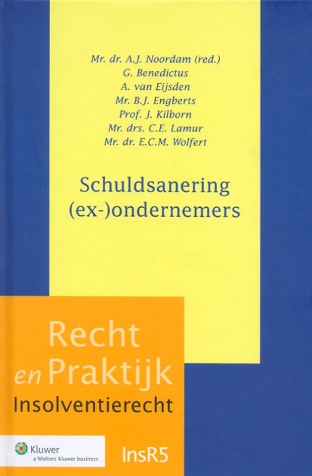 Schuldsanering Ex Ondernemers Door A J Noordam Managementboek Nl