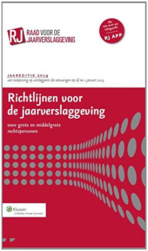 Richtlijnen voor de jaarverslaggeving (gebonden editie) 2014