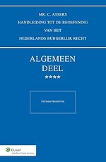 Asser Algemeen Deel **** Studenteneditie Asser Algemeen Deel **** Studenteneditie