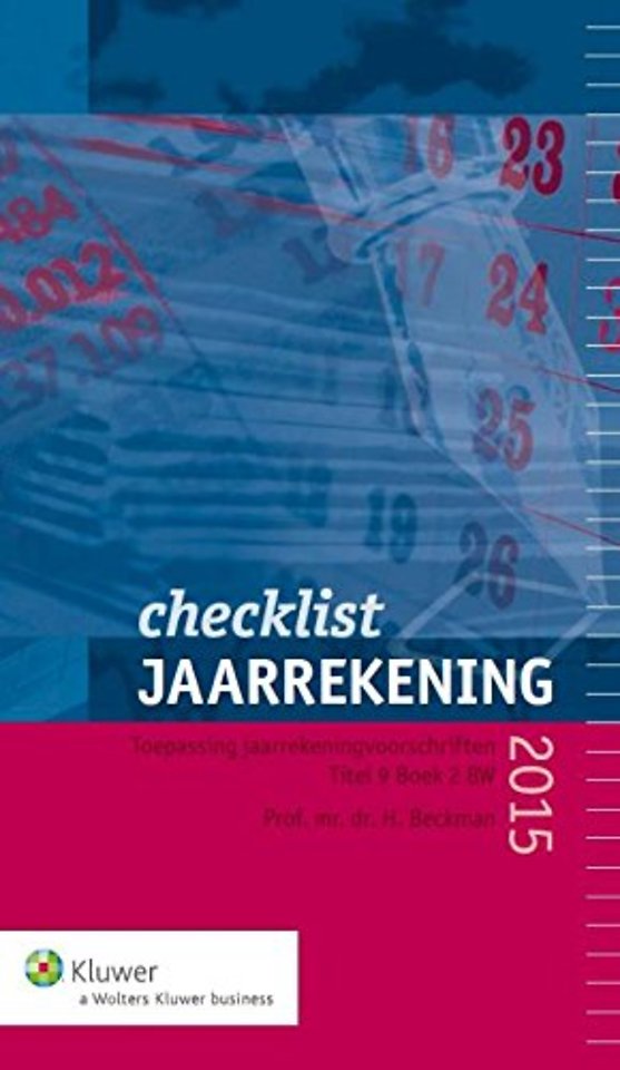 Checklist jaarrekening 2015