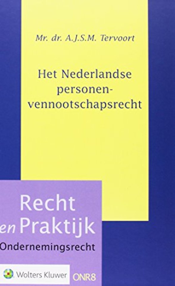 Het Nederlandse personenvennootschapsrecht